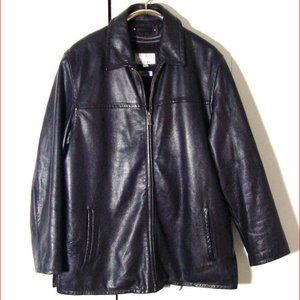 Vtg Wilson's M Julian Thinsulate  Zip Lined Black Leather Jacket Sz L